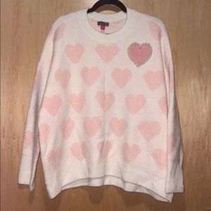 Vince Camuto Heart Sweater with Pearl Accent